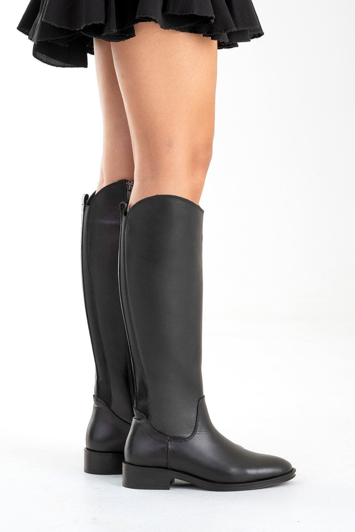 Forever & Always Shoes Ruiz Leather Knee High Boot, Alternate, color, Black