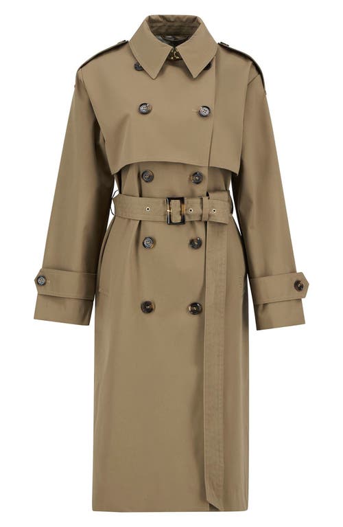 Barbour Aoife Belted-fastening Double-breasted Trench Coat In Gray