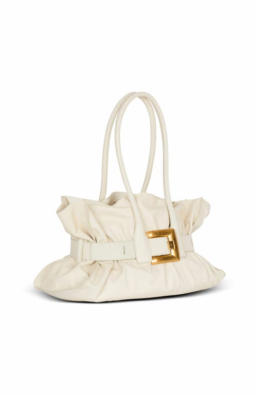 Balmain Large Anthem Leather Shoulder Bag In Metallic