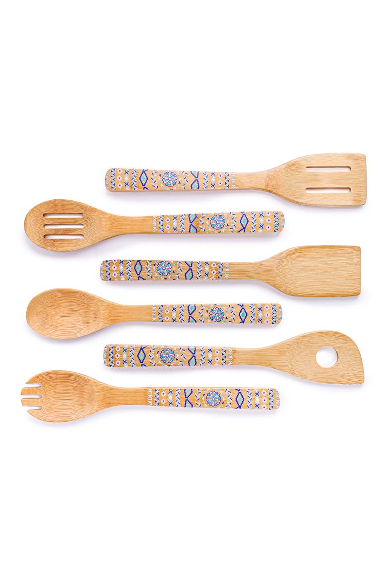 10-Piece Travel Flatware & Bamboo Utensil Set, Alternate, color, MULTICOLOR