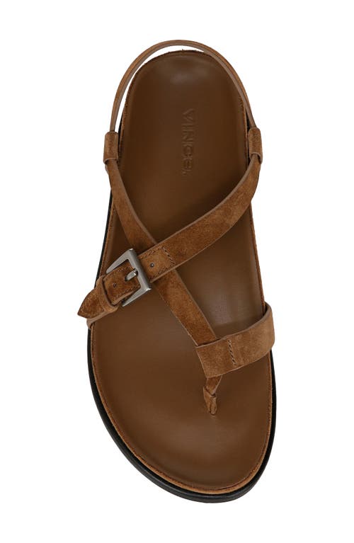 Vince Franca Suede Strappy Sandals In Elmwood