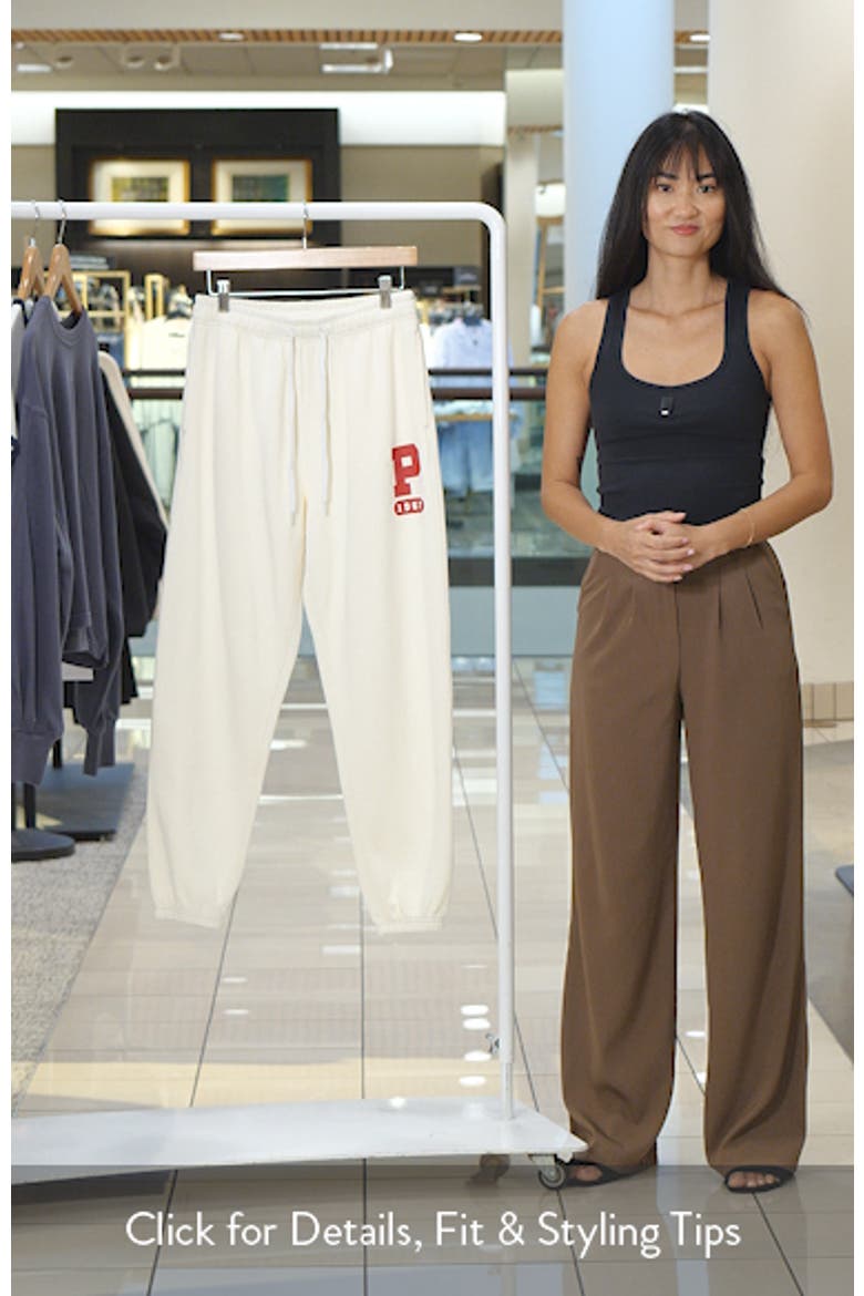 Varsity Logo Cotton Blend Sweatpants video