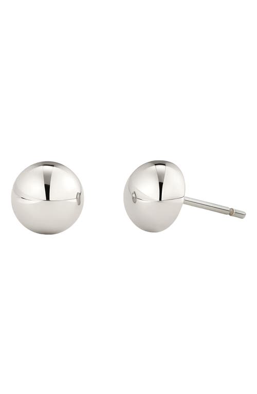Made By Mary Sol Button Stud Earrings In Silver