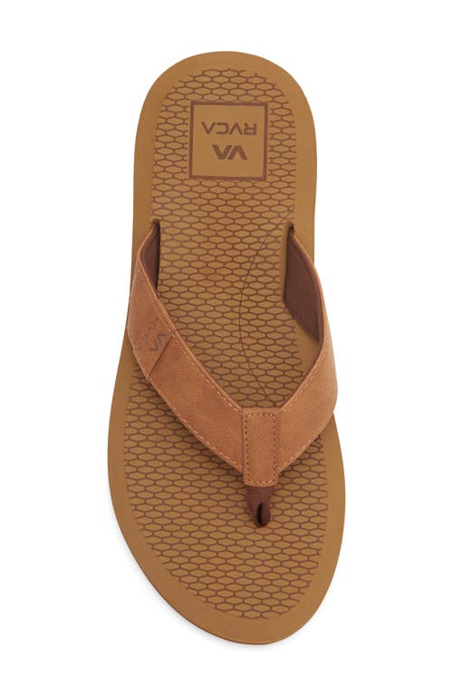 Rvca Sandbar Flip Flop In Brown
