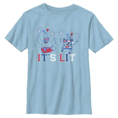 Boy's SpongeBob SquarePants American Celebration Friends  Graphic T-Shirt