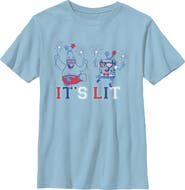 SpongeBob SquarePants Boys' American Celebration Friends Graphic Short Sleeve T-Shirt