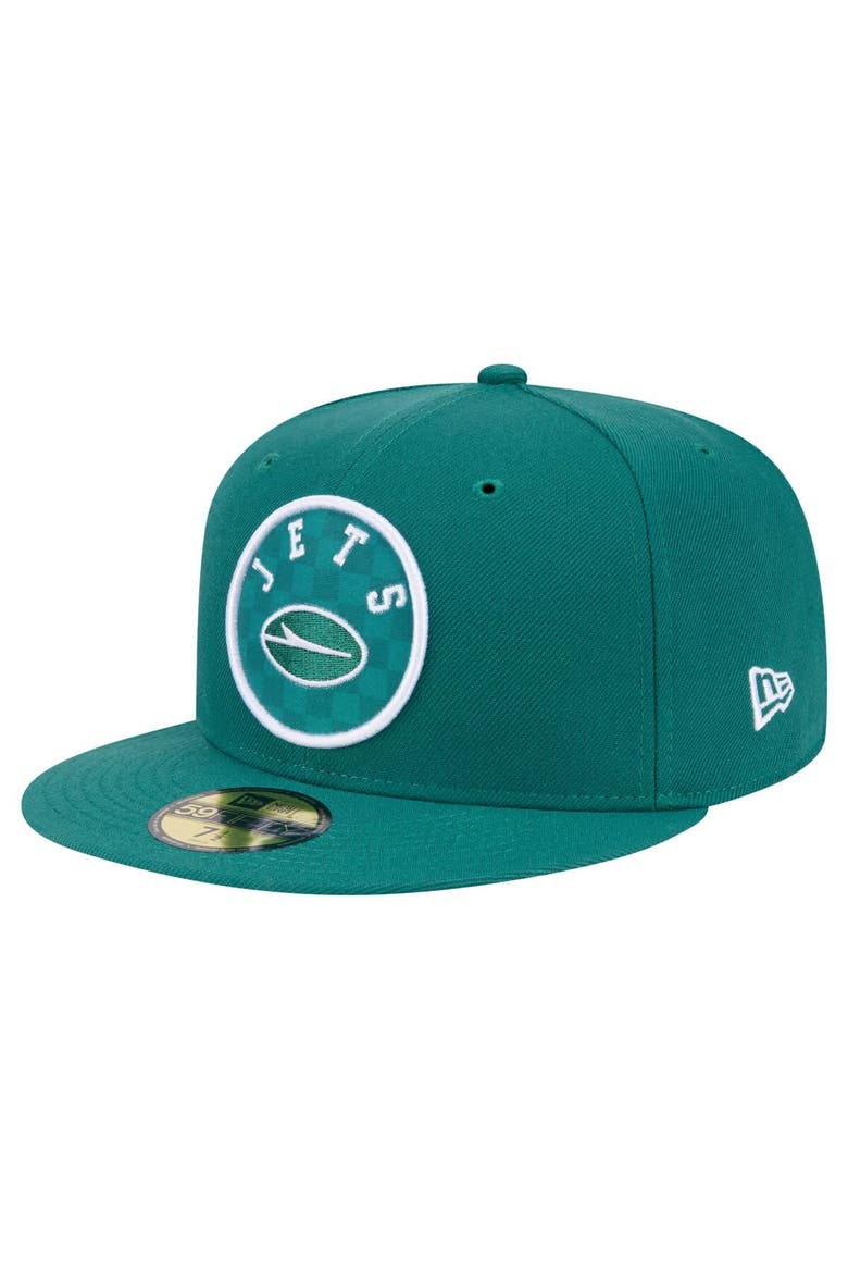 Men's New Era Green New York Jets Checkered 59FIFTY Fitted Hat, Main, color, Green