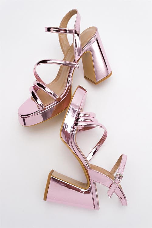 Prologue Shoes Heas Platform Sandal In Pink