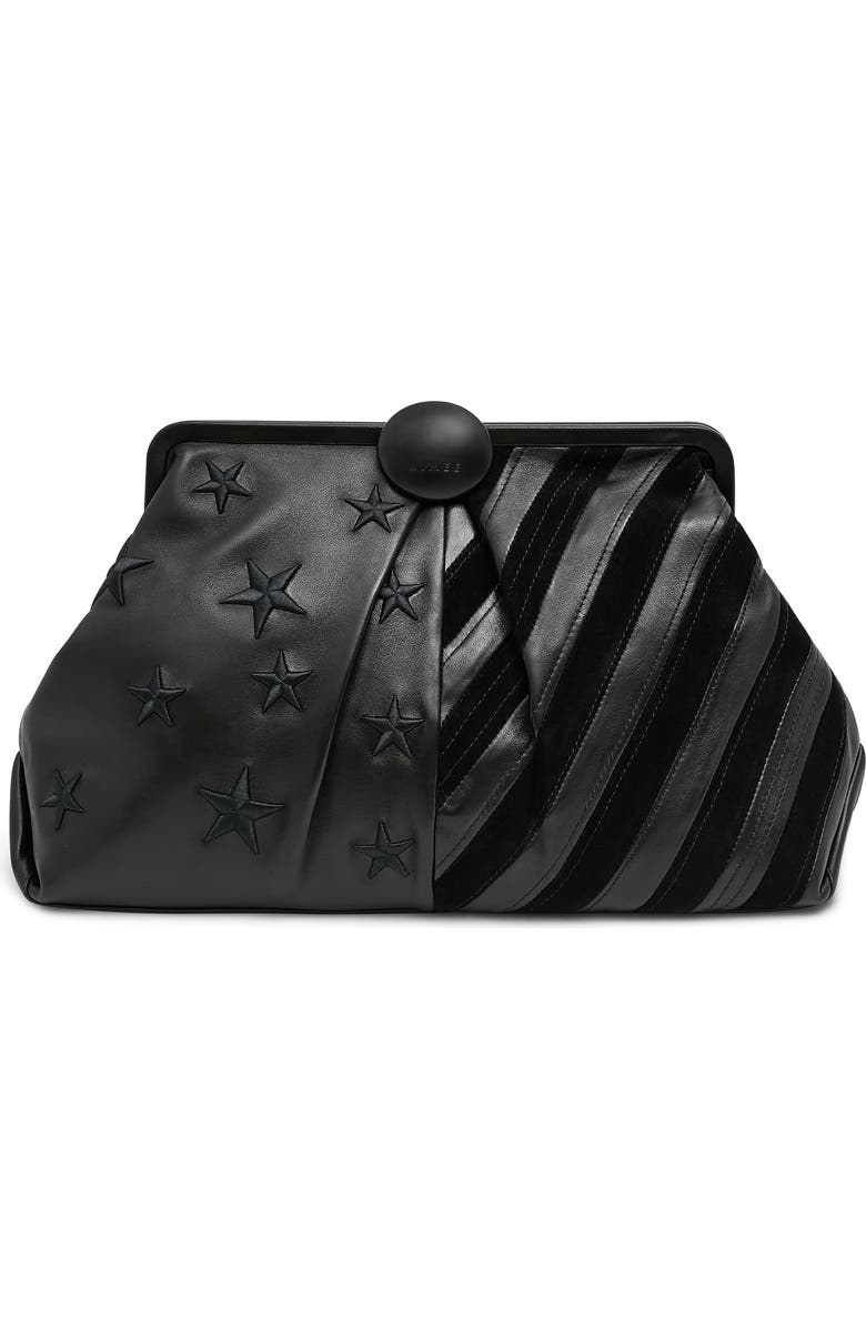 AIMEE Full Circle X-Large Clutch, Main, color, Americana Black