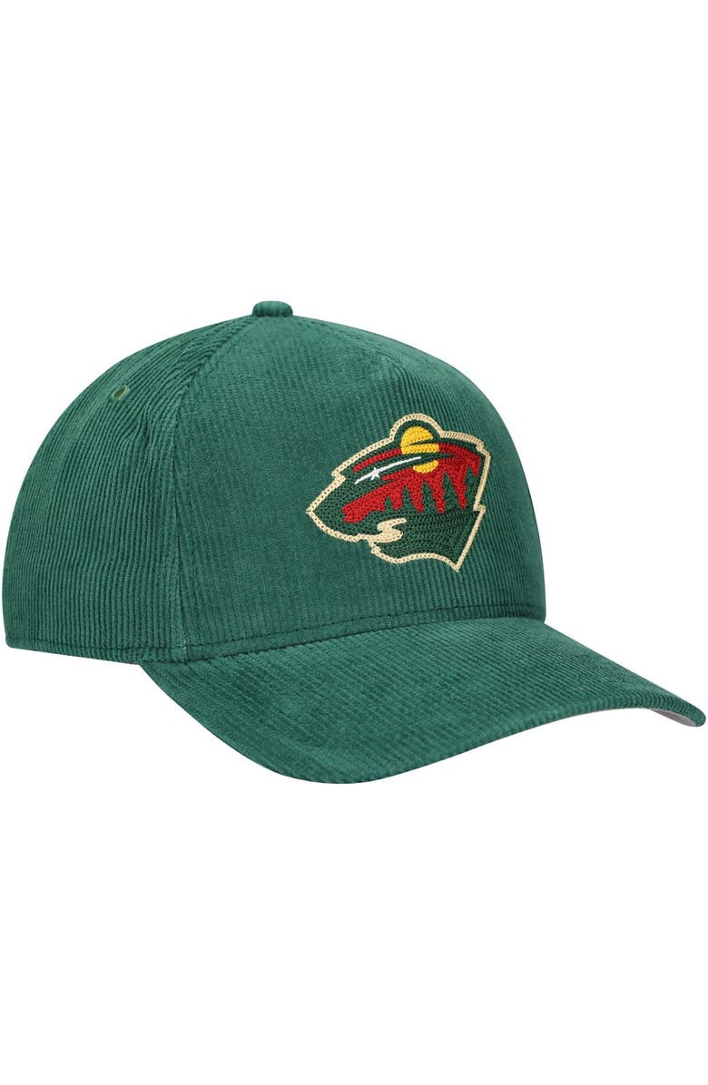 American Needle Men's American Needle Green Minnesota Wild Corduroy Chain Stitch Adjustable Hat, Alternate, color, Green