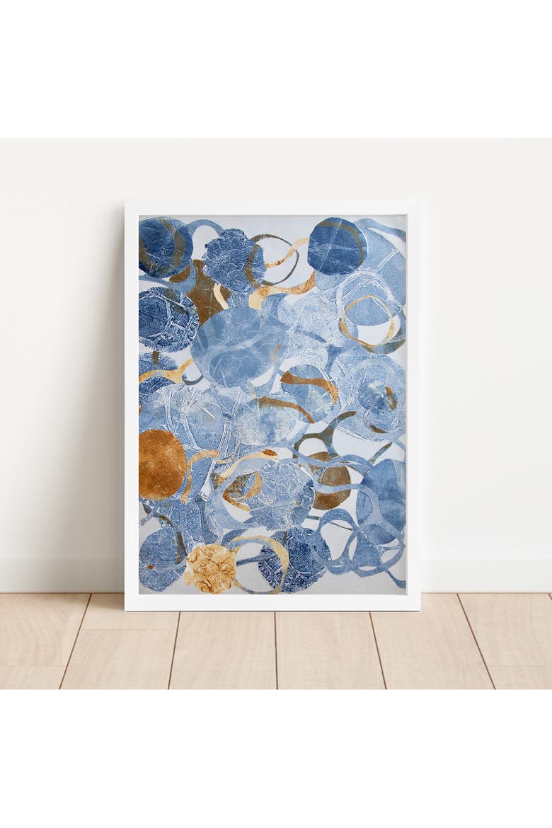 Outer Orbit Small Framed Print, Alternate, color, Blue