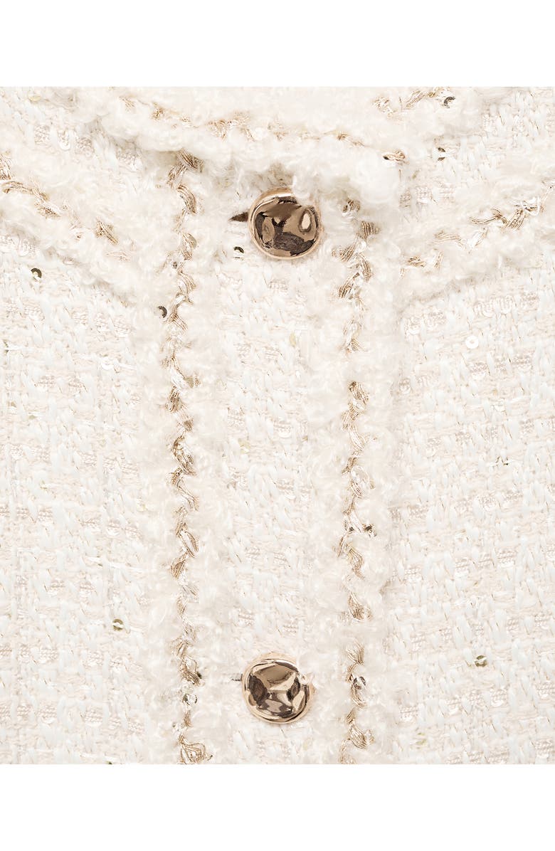 MANGO Jewel Button Metallic Tweed Jacket, Alternate, color, 