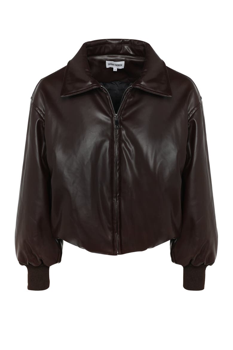 Estella Bomber Jacket, Alternate, color, Brown