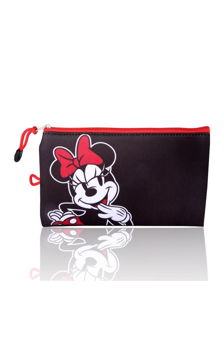 Minnie Mouse Zip Pouch, Main, color, Red/Black