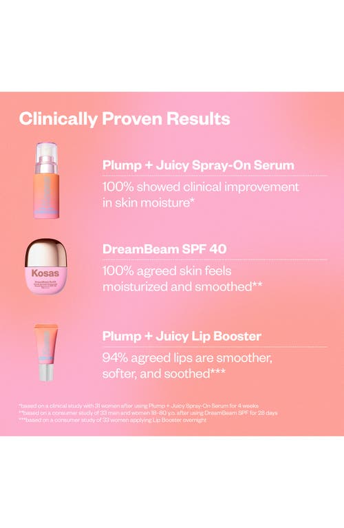 Kosas Plump + Juicy Makeup Prep Skin Care Set $50 Value In Transparent