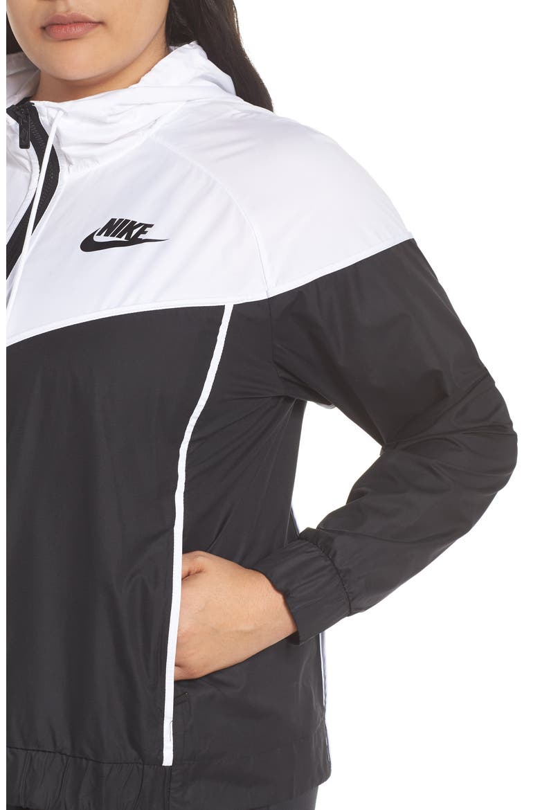 Sportswear Windrunner Jacket, Alternate, color, BLACK/ WHITE/ BLACK