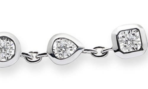Monica Vinader Womens Bezel Sterling-silver And 0.5ct Lab-grown Diamond Cluster Necklac In Silver