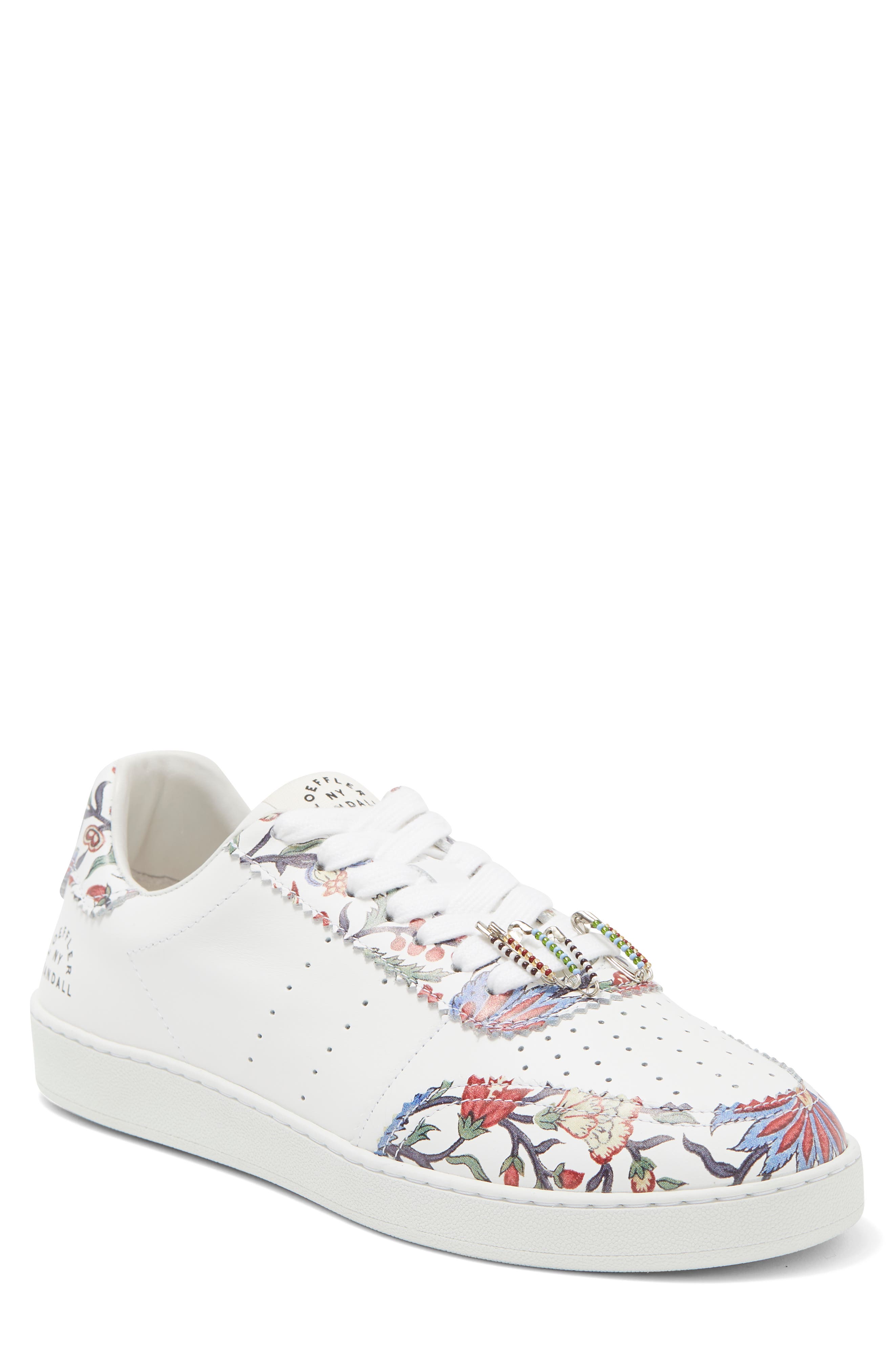 Loeffler Randall Keeley Floral Leather Sneaker, Main, color, 