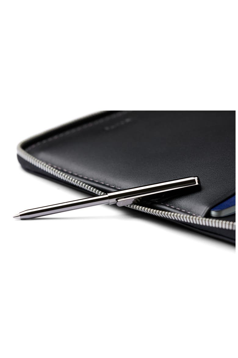Leather RFID Travel Folio, Alternate, color, BLACK