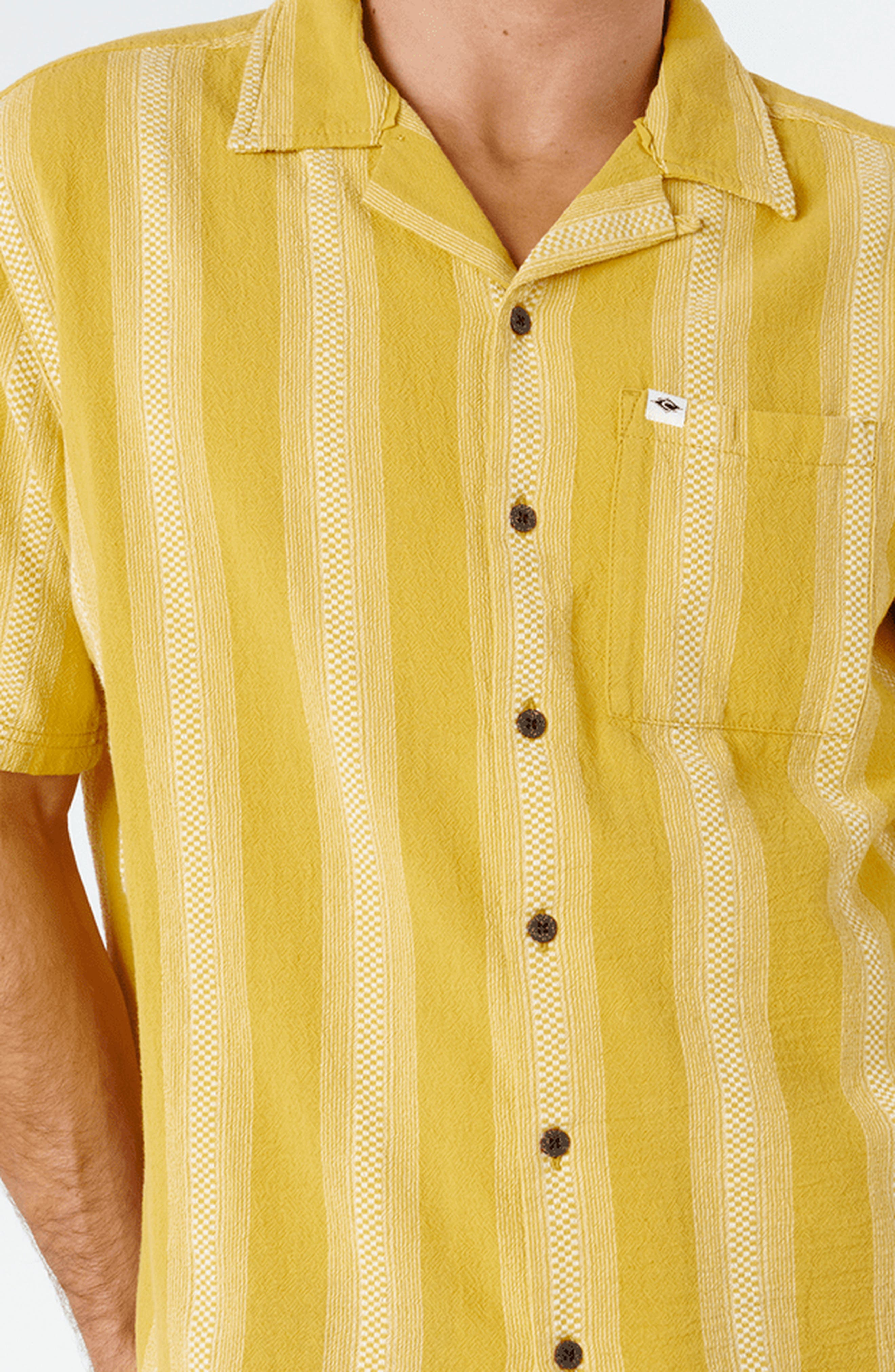 Classic Surf Weaver Stripe Cotton Camp Shirt - image 4