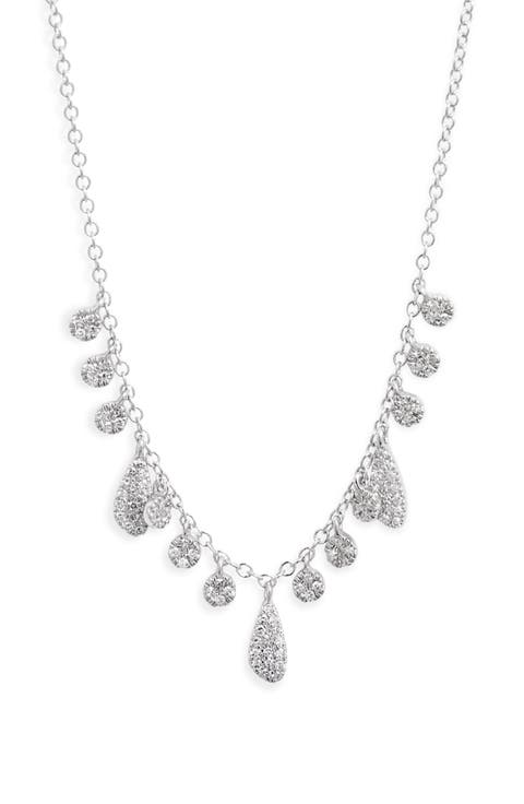 Diamond Bezel Charm Necklace