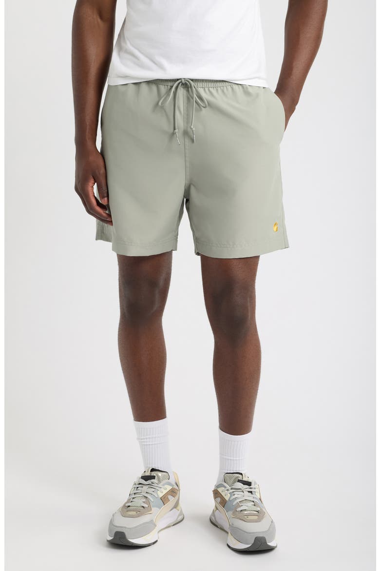 Chase Swim Trunks, Main, color, SHADY GREEN / GOLD