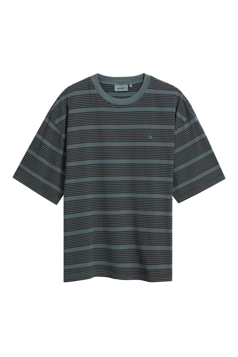Hanson Stripe Cotton Jersey T-Shirt, Alternate, color, HANSON STRIPE, KALE GREEN