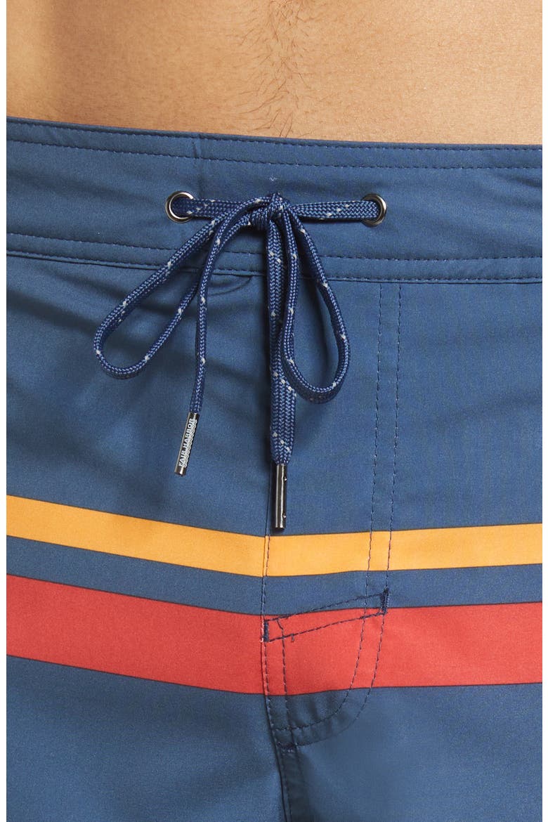 The Ozone Swim Trunks, Alternate, color, RED COMP STRIPE