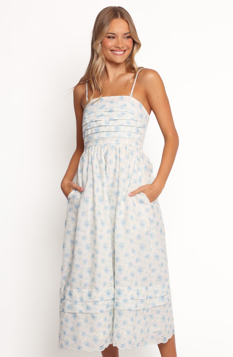 Petal & Pup Lisette A-Line Midi Dress, Alternate, color, Blue