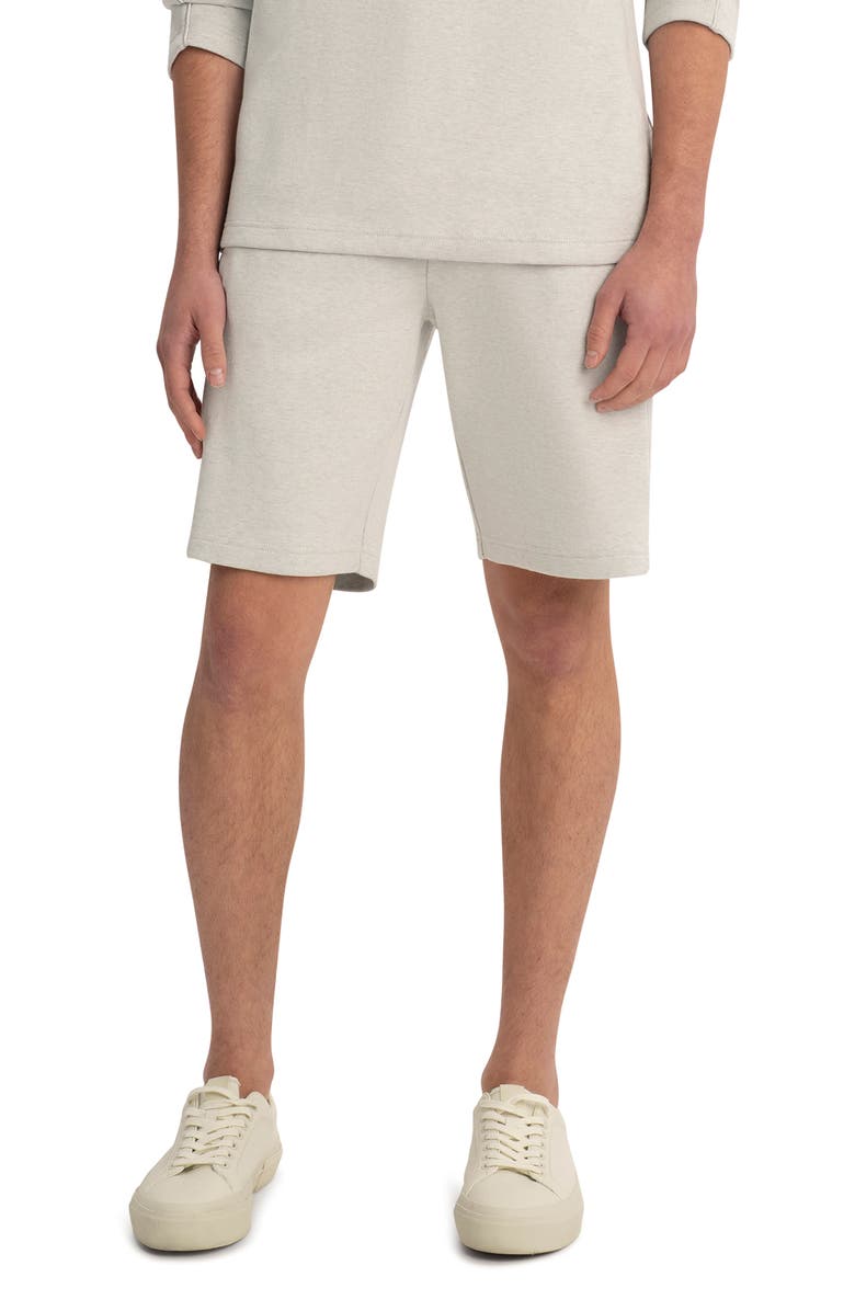 Bugatchi Comfort Drawstring Cotton Blend Fleece Sweat Shorts, Main, color, 