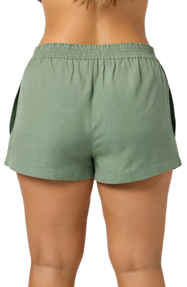 O'Neill Sanders Smocked Waist Shorts, Alternate, color, Sea Spray