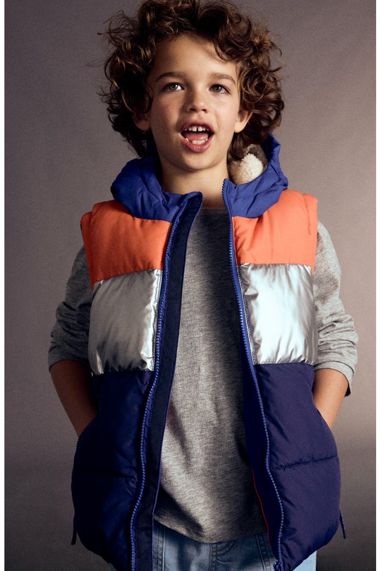 Kids' Reversible Fleece Hooded Jacket, Alternate, color, COLOR BLOCK