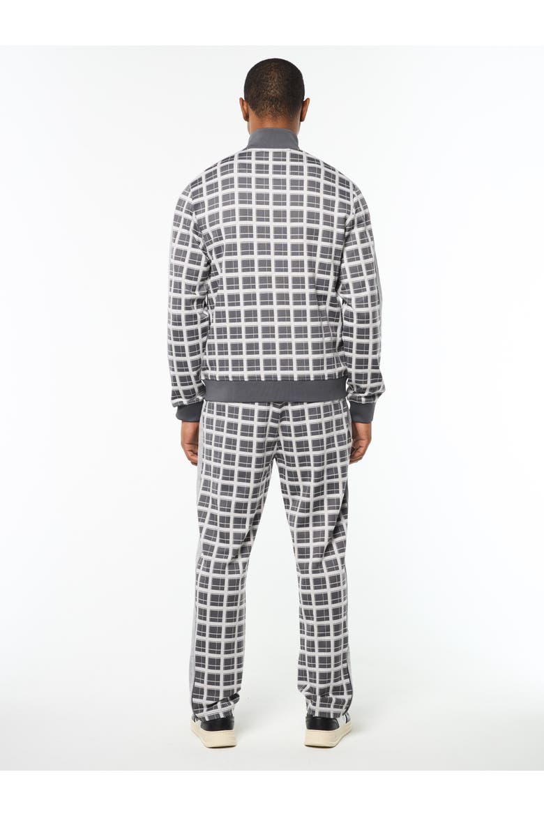 Damarindo Check Track Jacket, Alternate, color, QUIET GREY