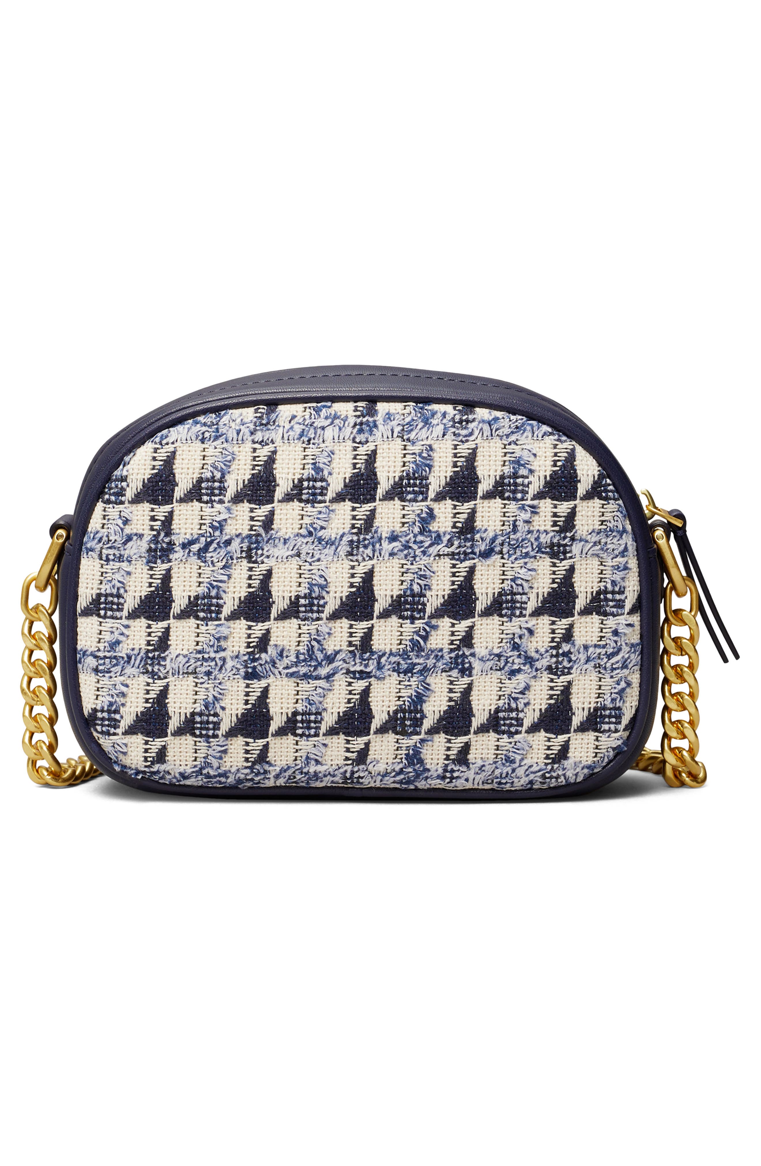 Tory Burch Small Kira Chevron Tweed Camera Bag, Alternate, color, 