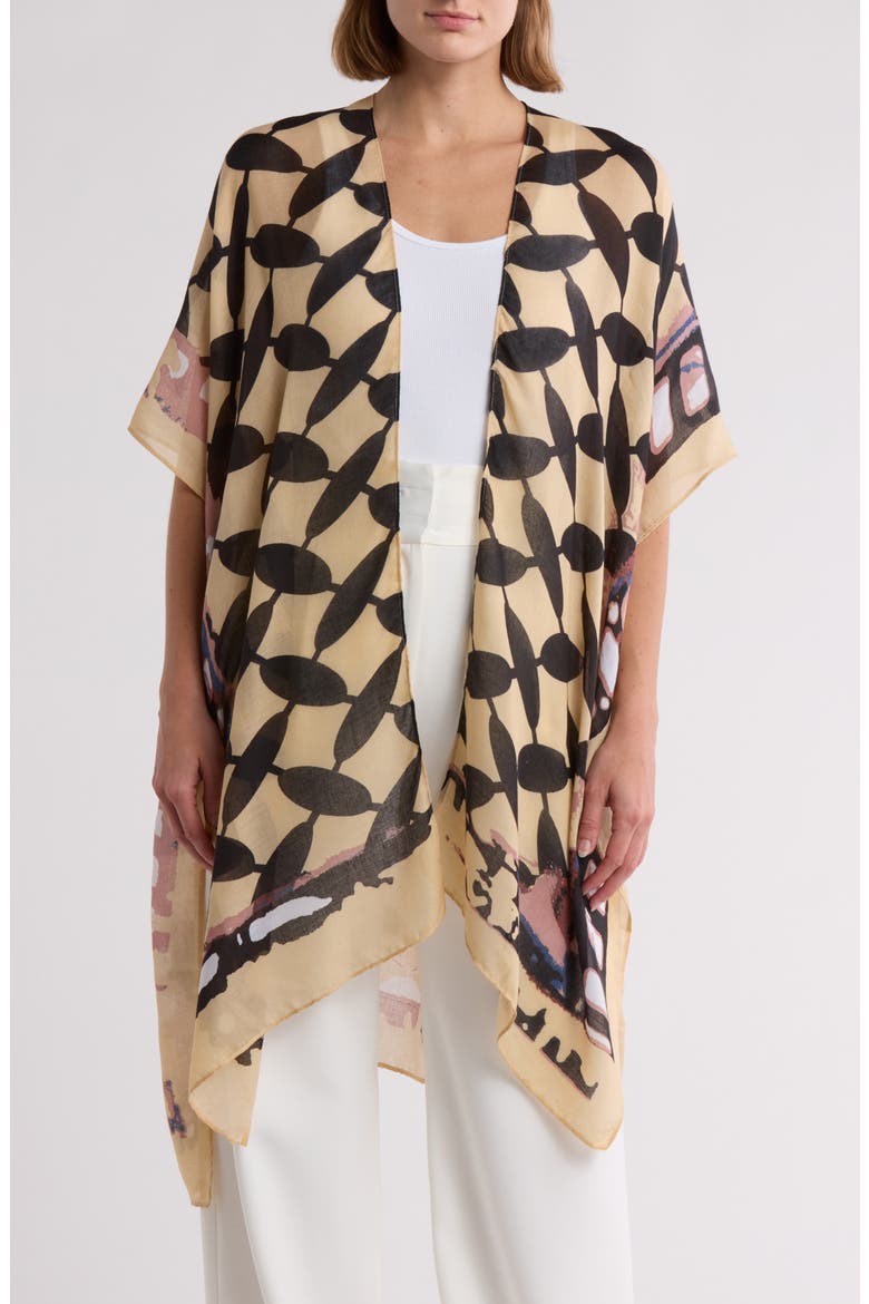Print Ruana, Main, color, IVORY