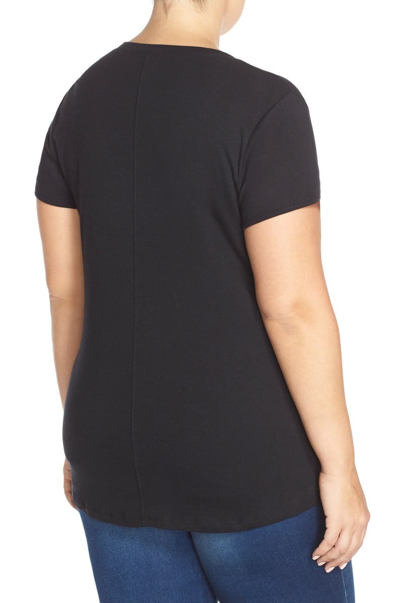 Sejour Short Sleeve V-Neck Tee, Alternate, color,