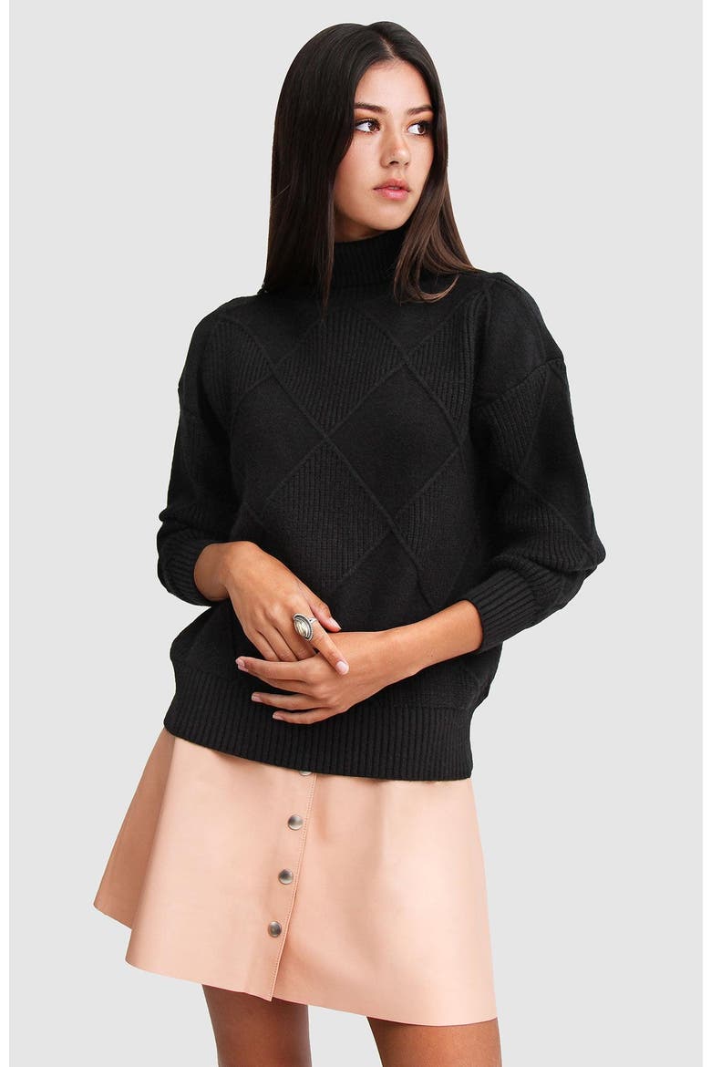 The Academy Turtleneck Jumper, Alternate, color, Black