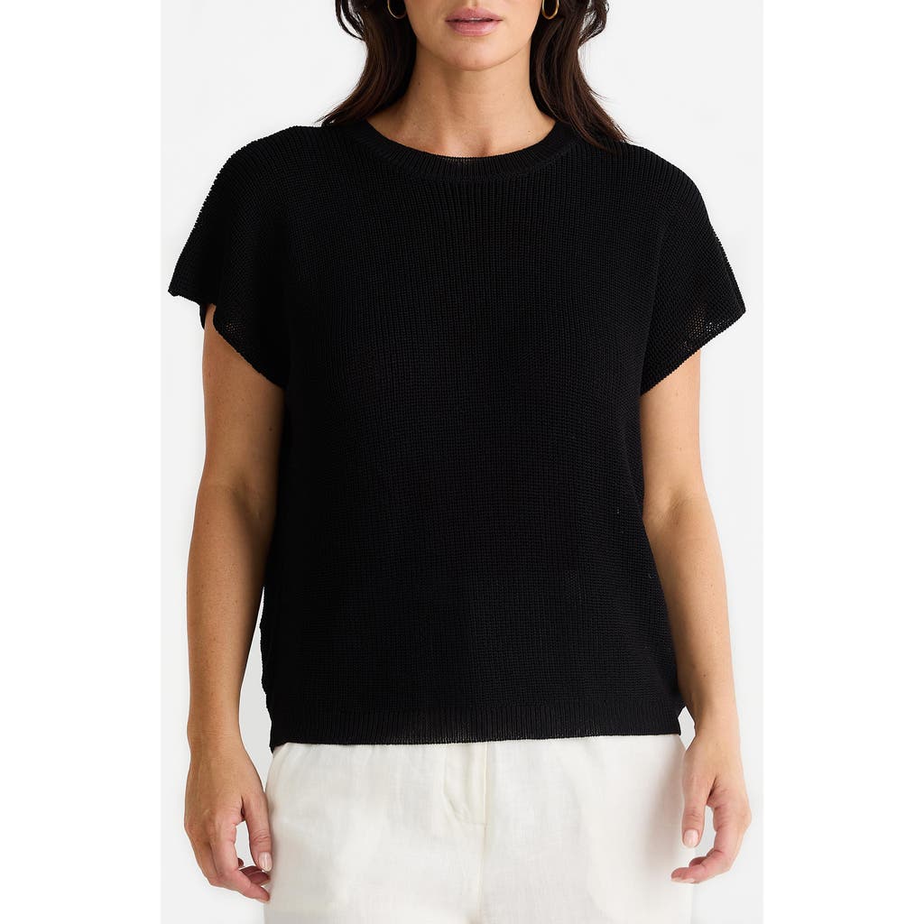 BRAVE + TRUE BRAVE+TRUE LIMO SHORT SLEEVE KNIT SWEATER