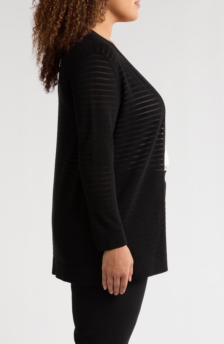Anne Klein Sheer Stripe Cardigan, Alternate, color, 