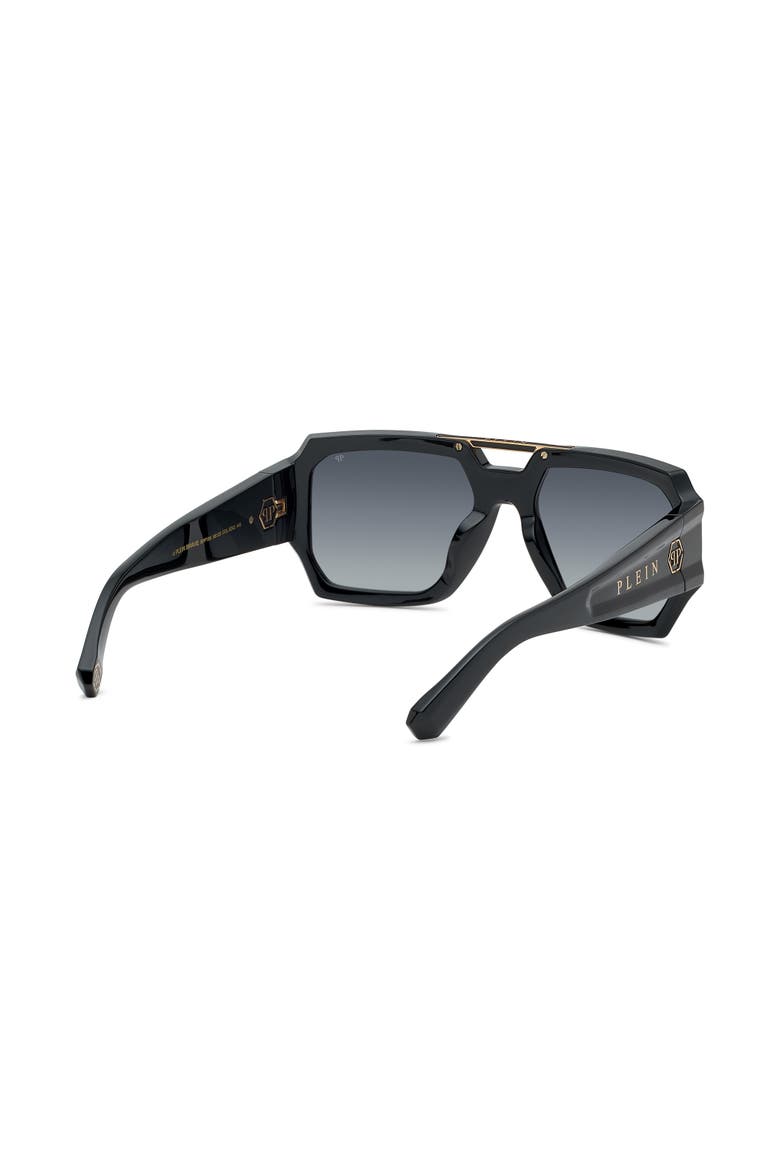 Double Bridge Pilot Sunglasses Men, Alternate, color, black