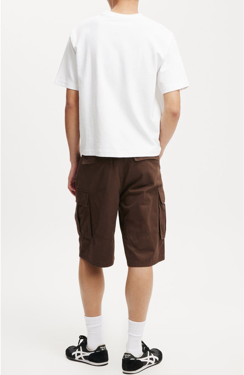 Cotton On Men's Baggy Cargo Short, Alternate, color, Chocolate Twill