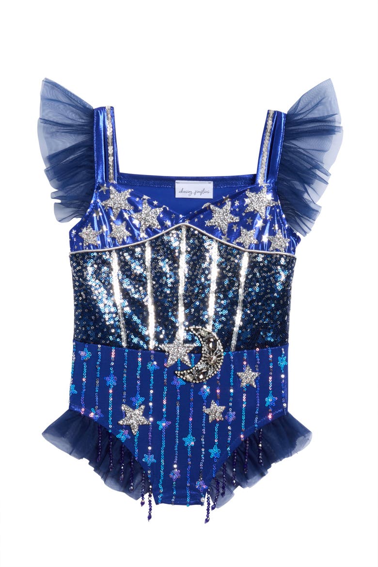 She's a Star Leotard for Girls, Main, color, Navy