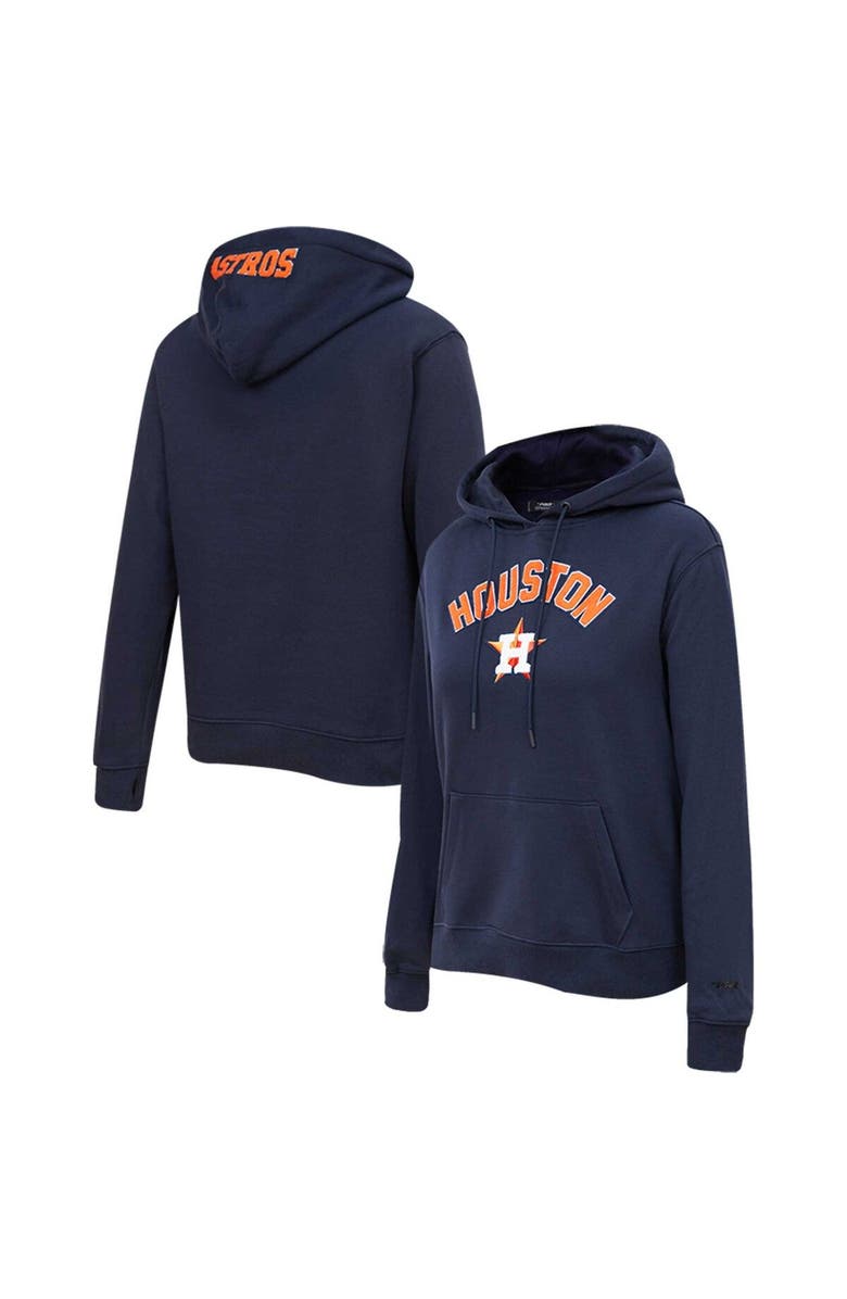 PRO STANDARD Women's Pro Standard Navy Houston Astros Classic Fleece Pullover Hoodie, Main, color, Navy