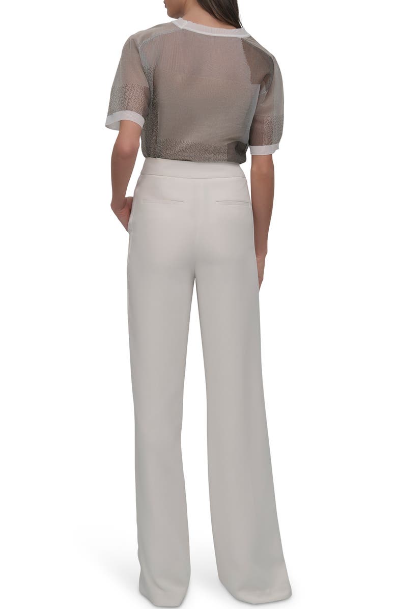 DKNY Mesh Inset Wide Leg Pants, Alternate, color, 