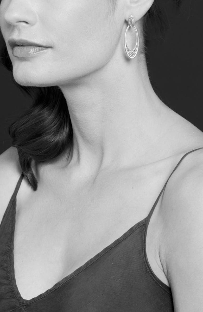 LAGOS 'Signature Caviar' Omega Drop Earrings, Alternate, color, 