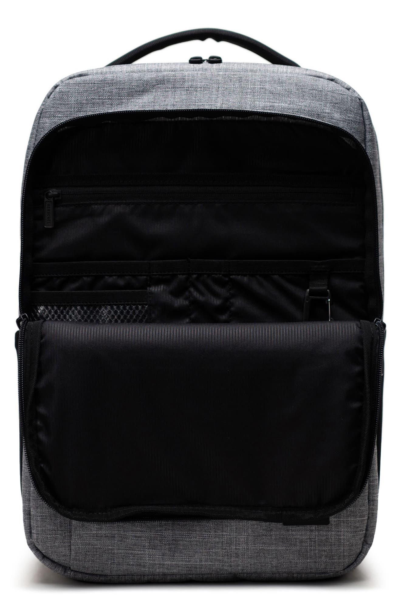 Herschel Supply Co. Kaslo Recycled Polyester Tech Backpack, Alternate, color, Raven Crosshatch