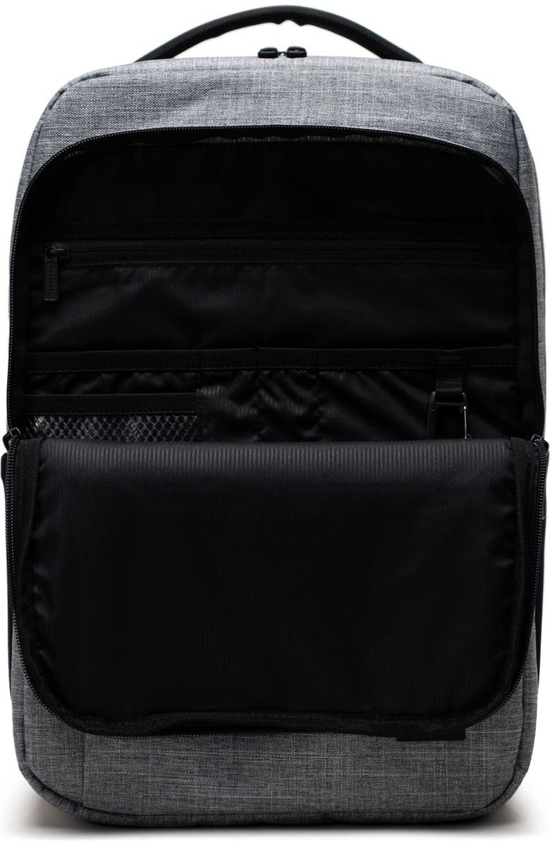 Herschel Supply Co. Kaslo Recycled Polyester Tech Backpack, Alternate, color, Raven Crosshatch