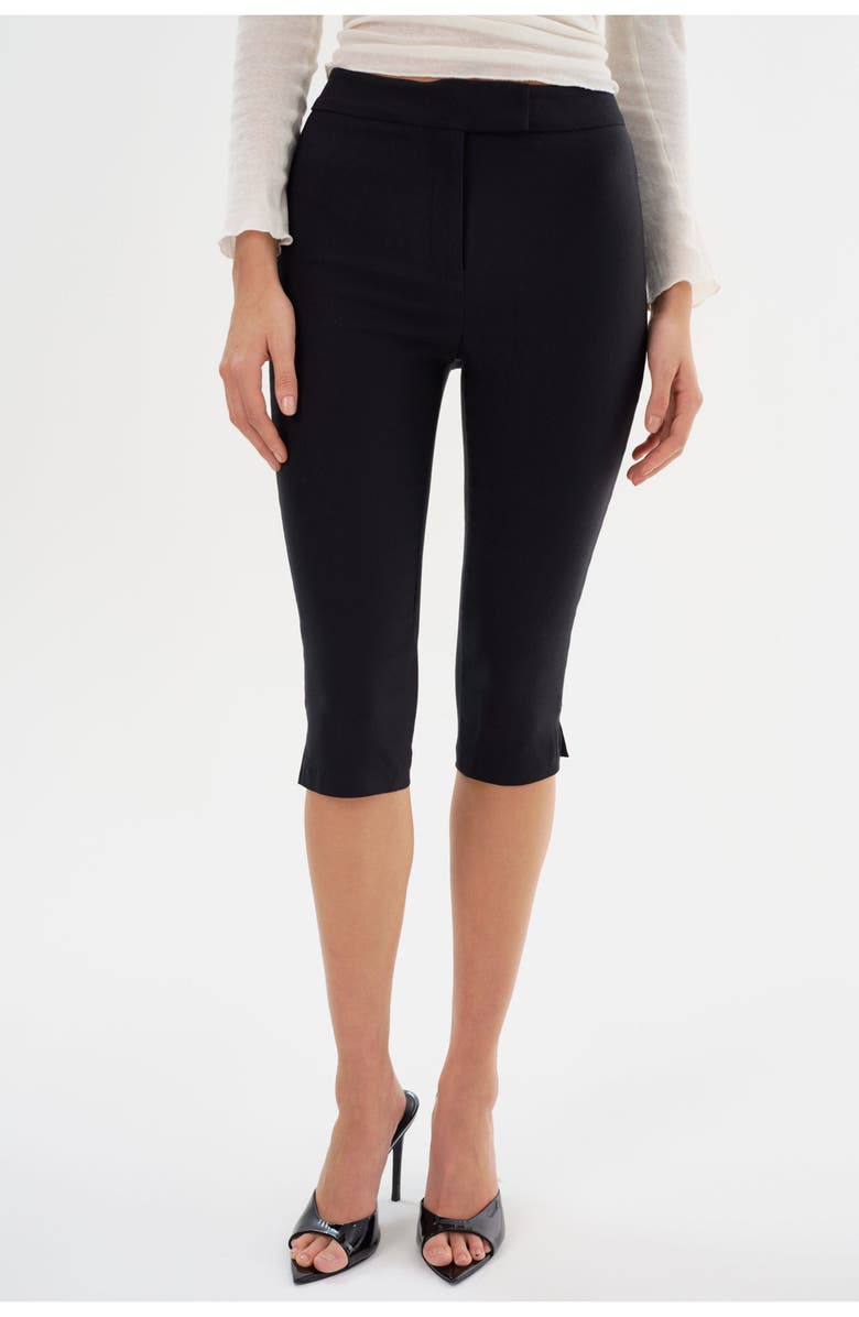 LAMARQUE CELINE | Stretch Twill Capri, Main, color, Black
