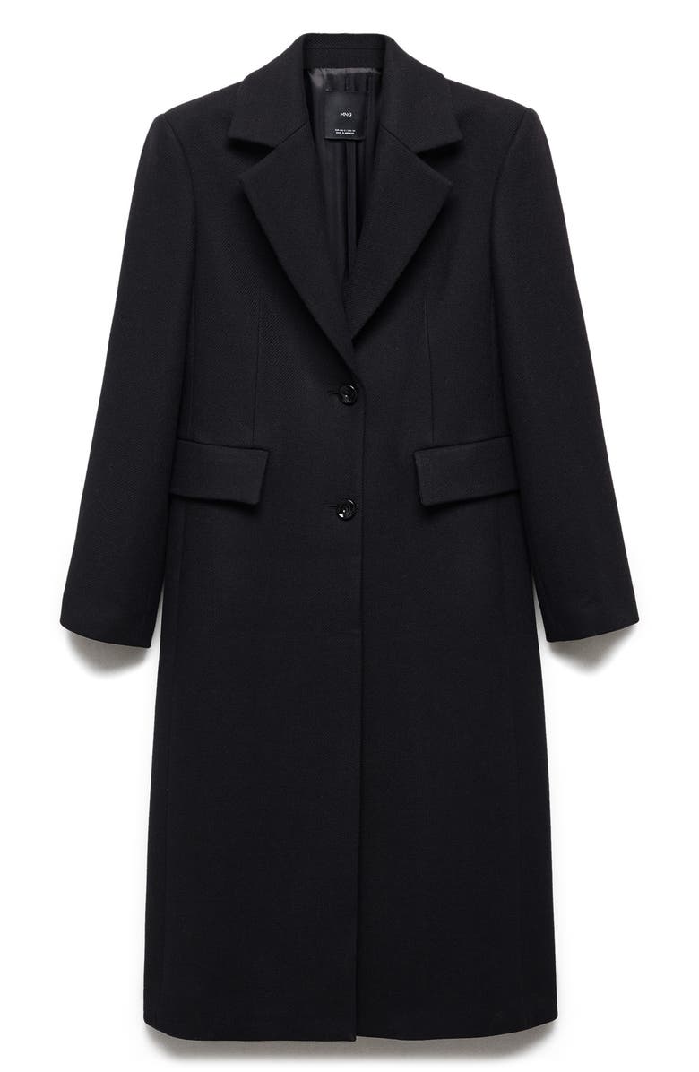 MANGO Structured Virgin Wool Blend Coat, Alternate, color, 
