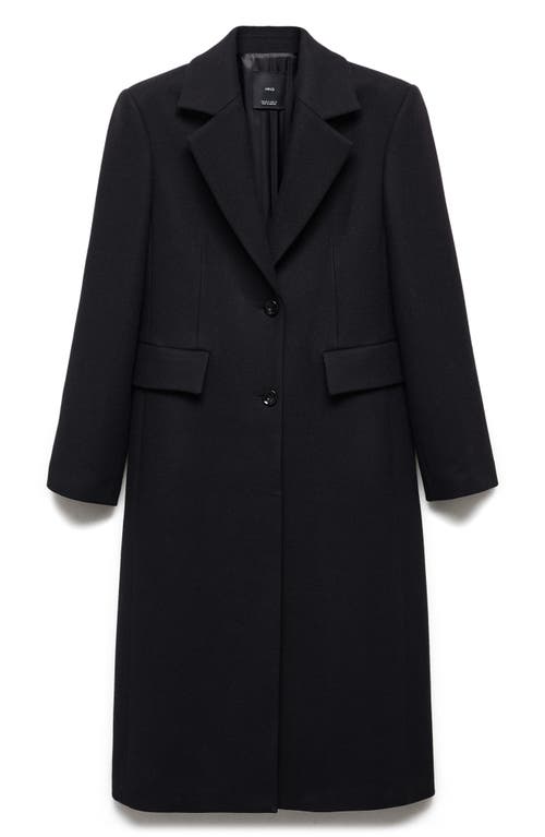 MANGO MANGO STRUCTURED VIRGIN WOOL BLEND COAT 